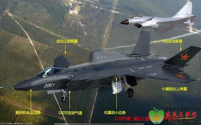 中国歼-20隐形战机试飞成功